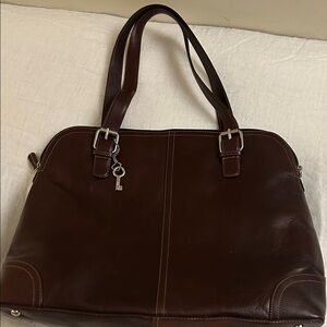 Fossil Brown Leather Bag